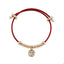Pulsera de cordon ajustable con cuentas y Medalla de San Benito 24cm