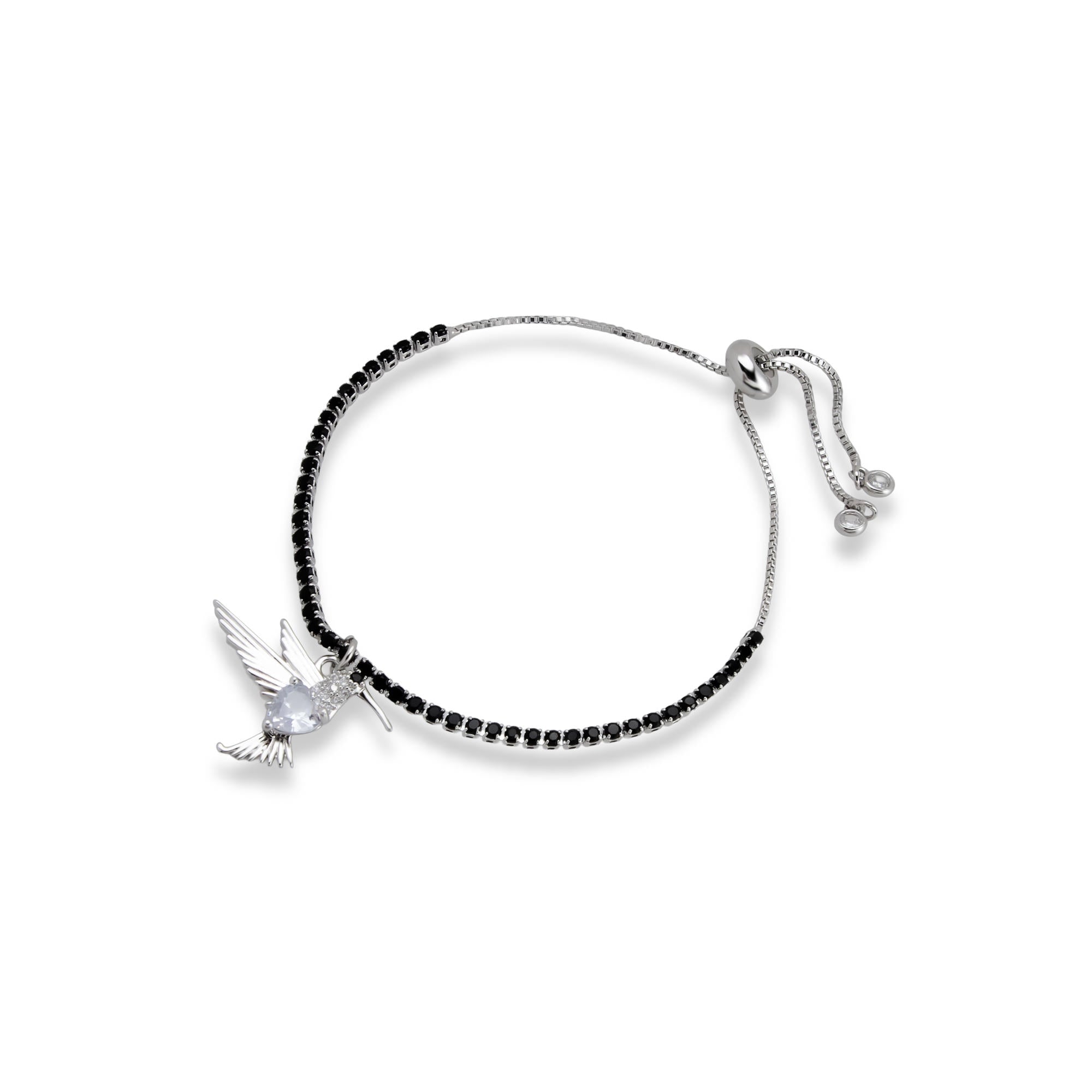 Pulsera de tenis ajustable colibri con circonias 20mm