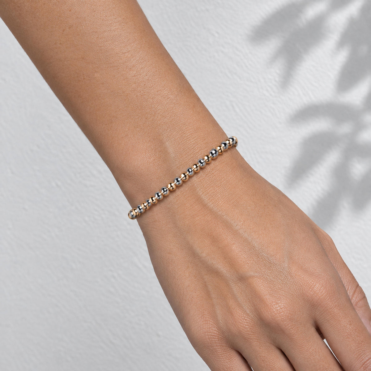 Pulsera ajustable de elastico con balines 4mm