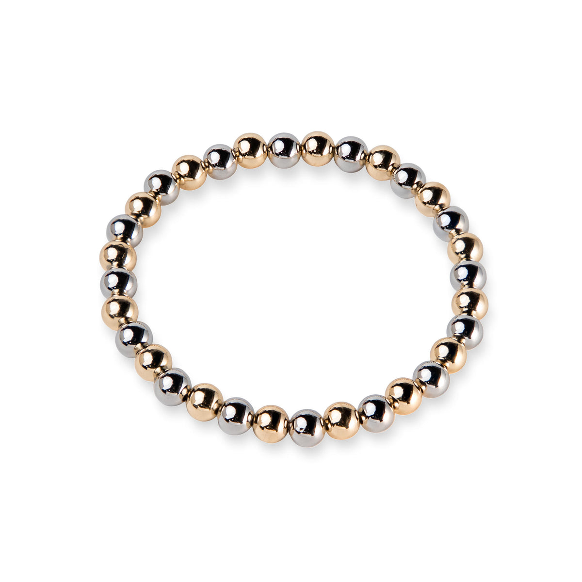 Pulsera ajustable de elastico con balines  6mm