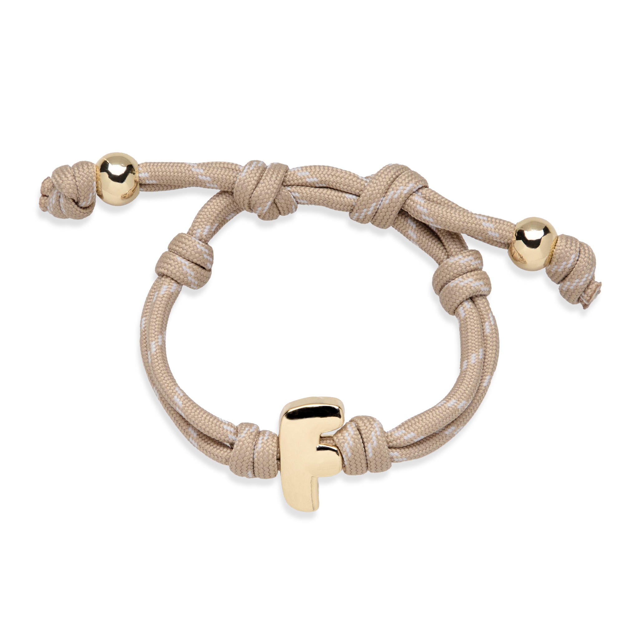 Pulsera ajustable de cordon trenzado con letra a tipo burbuja 20mm
