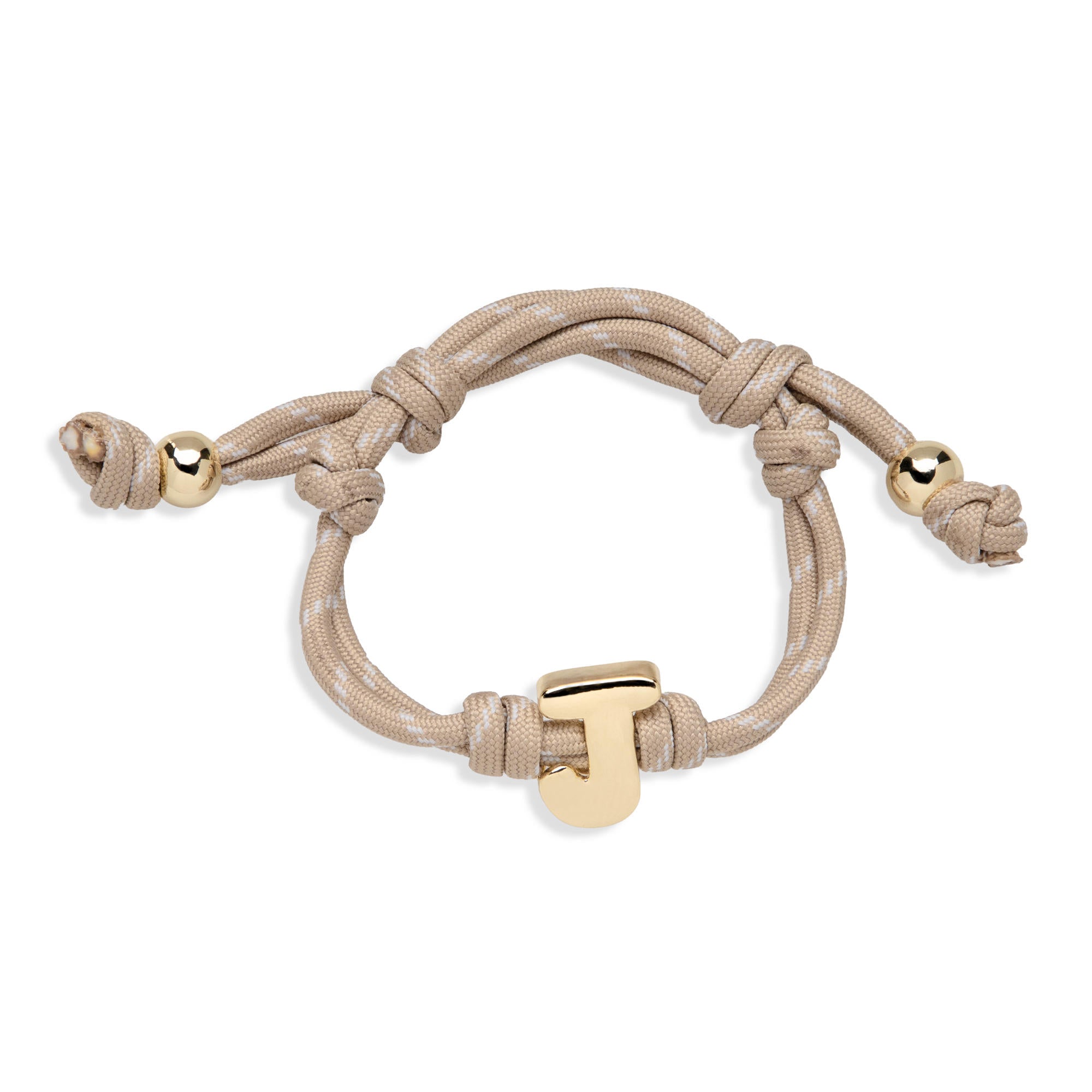 Pulsera ajustable de cordon trenzado con letra a tipo burbuja 20mm
