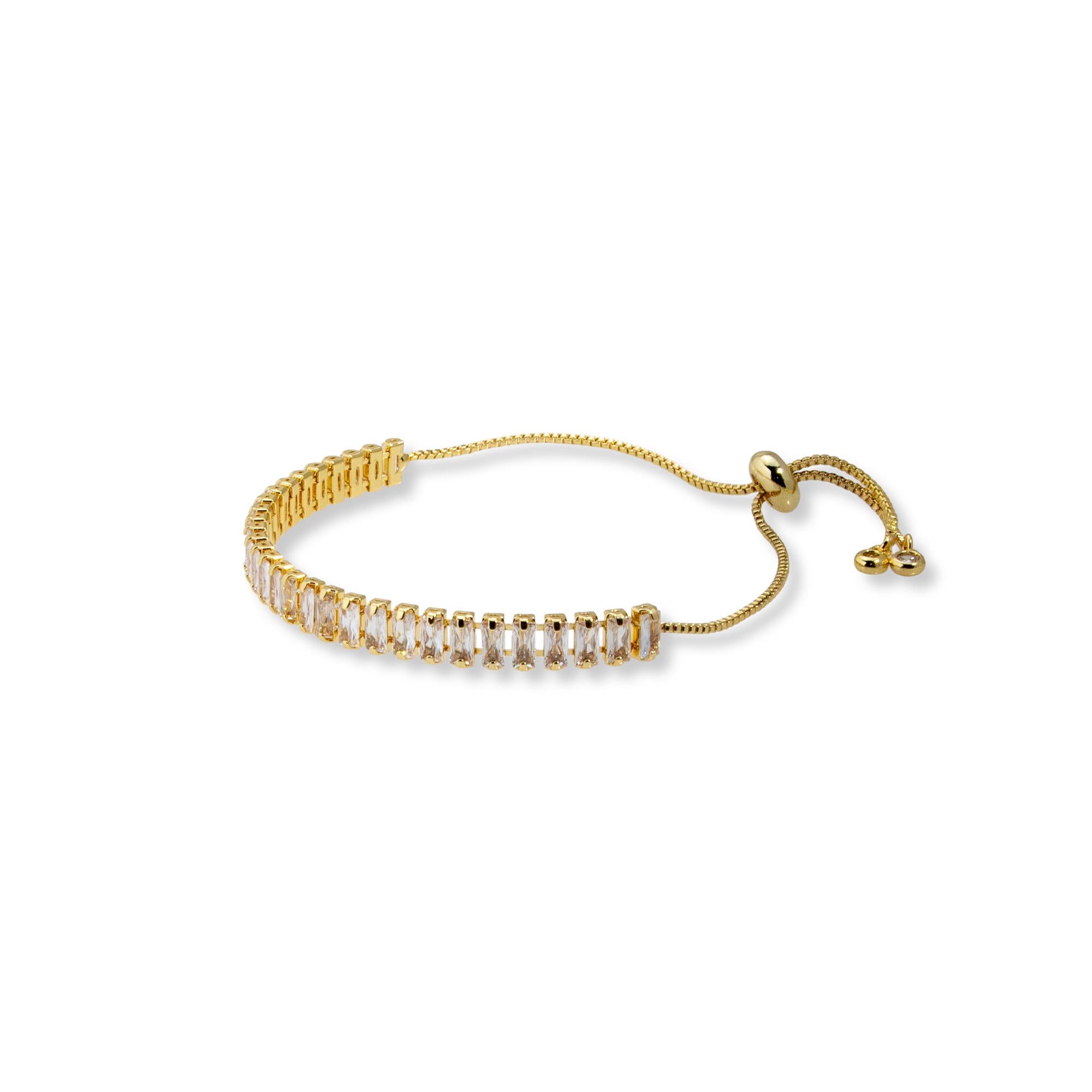 Pulsera de tenis ajustable con circonia baguete 11mm