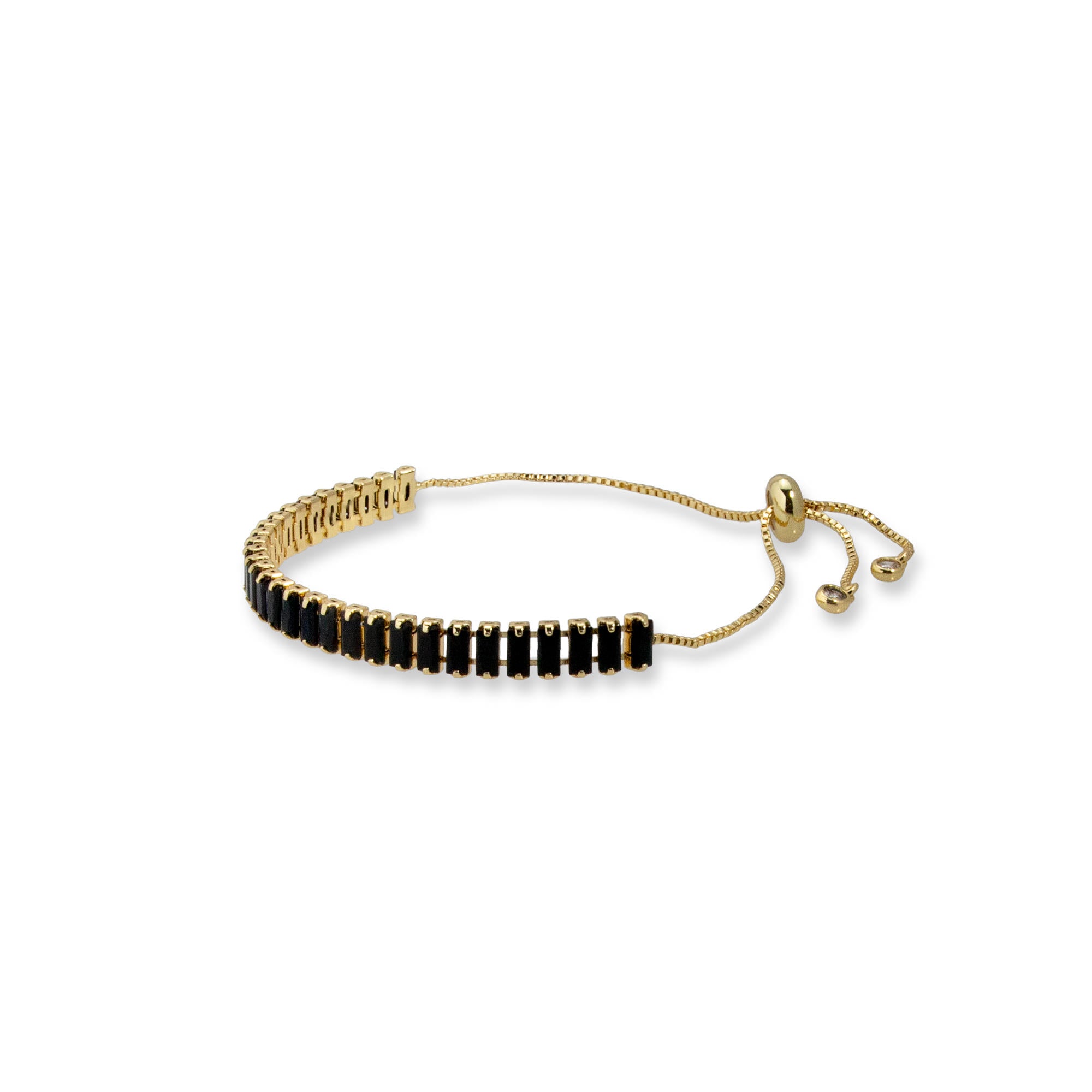 Pulsera de tenis ajustable con circonia baguete 11mm