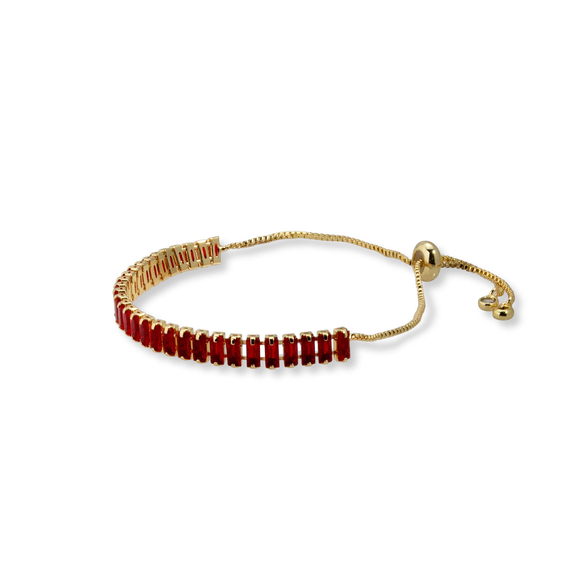 Pulsera de tenis ajustable con circonia baguete 11mm