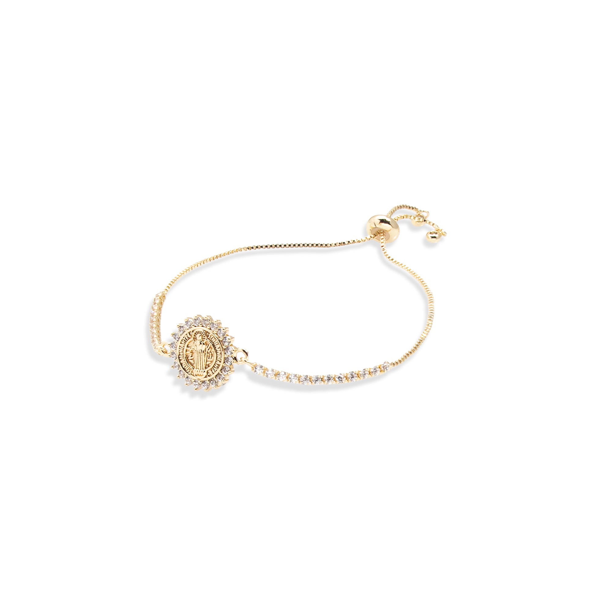 Pulsera de tenis ajustable con circonias San Benito 15mm