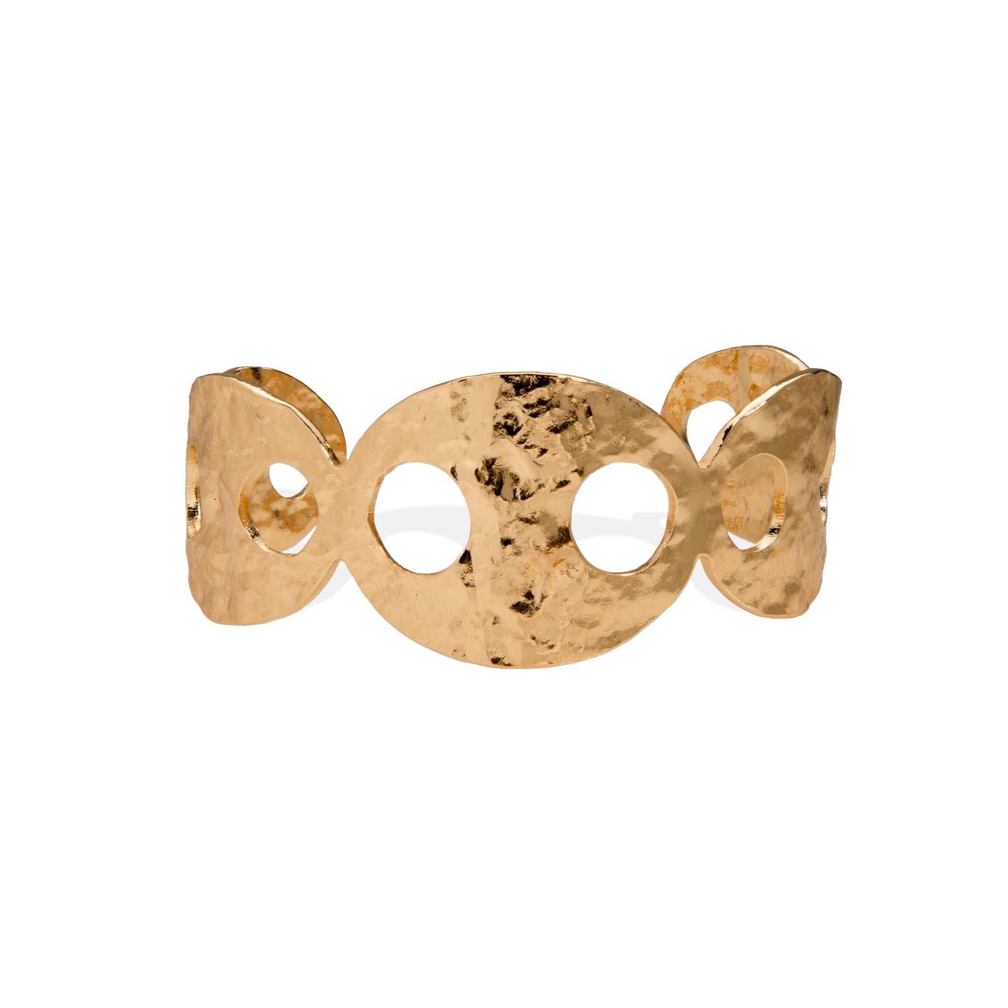Brazalete ajustable diseño de grano de cafe martillado 29mm