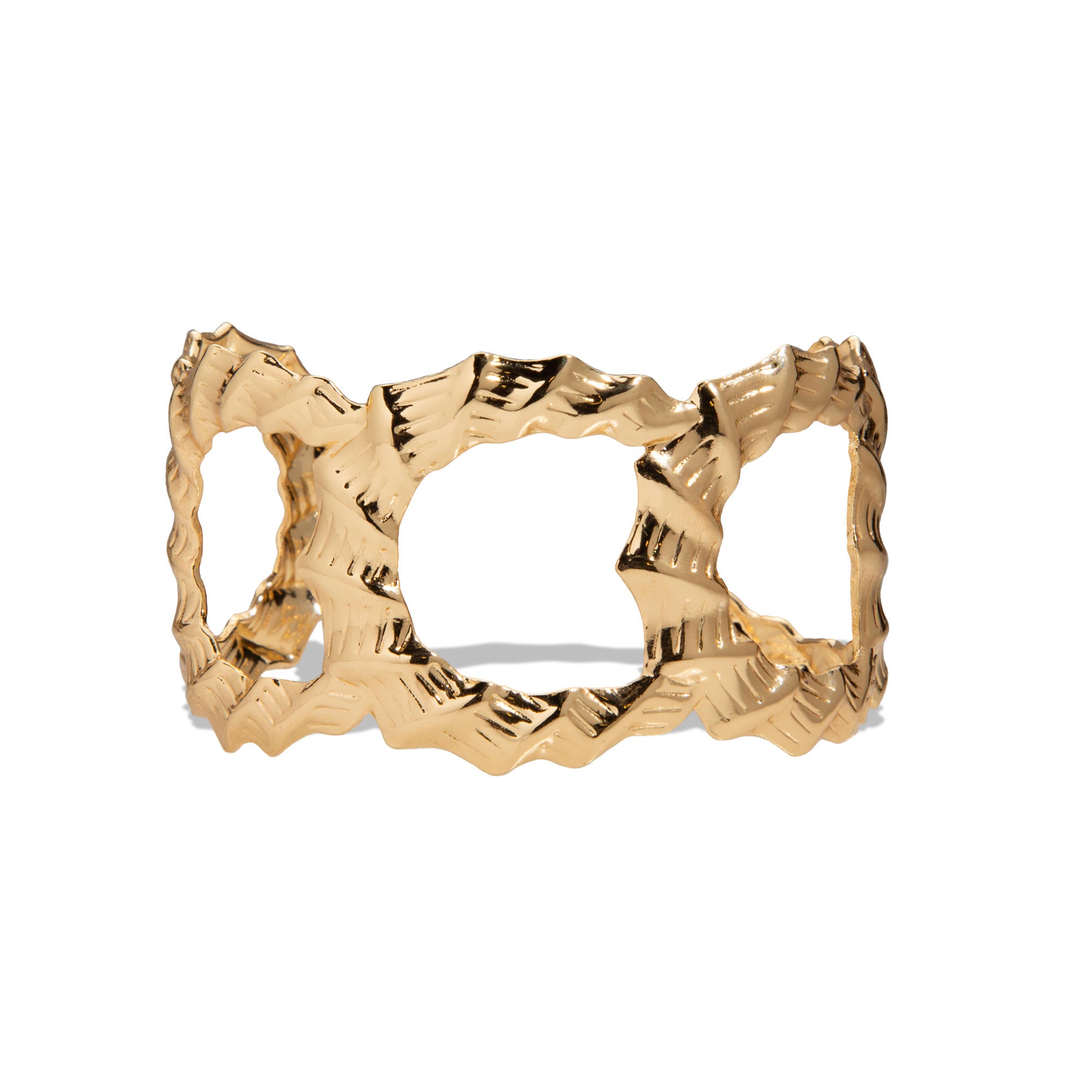 Brazalete ajustable de eslabones texturizados 36mm