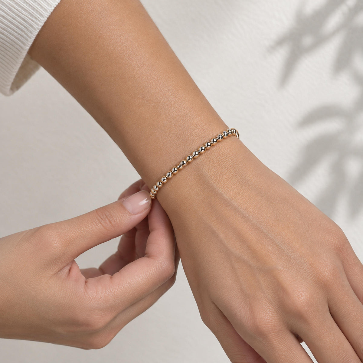Pulsera ajustable de elastico con balines 3mm