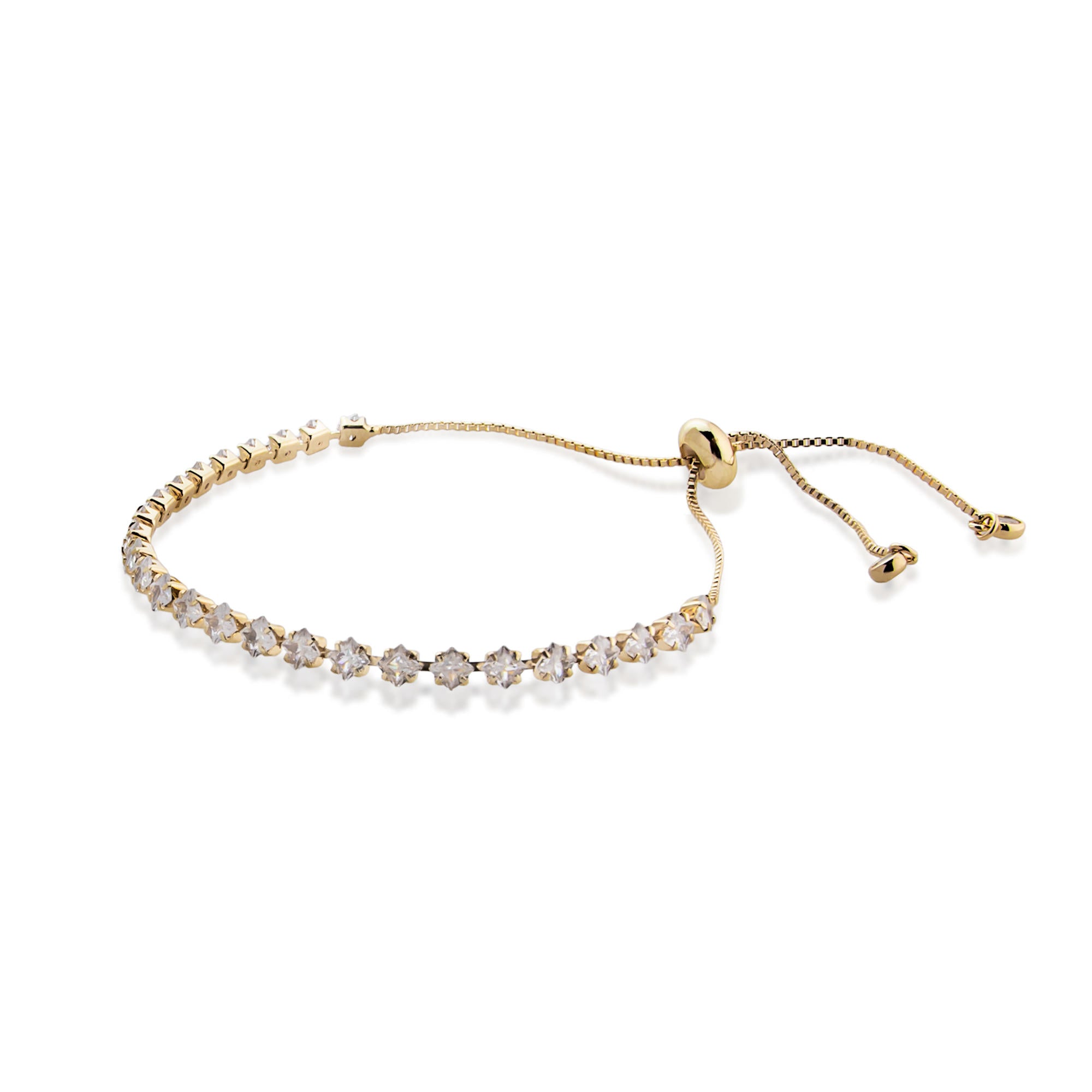 Pulsera de tenis ajustable con circonia estrella 4mm