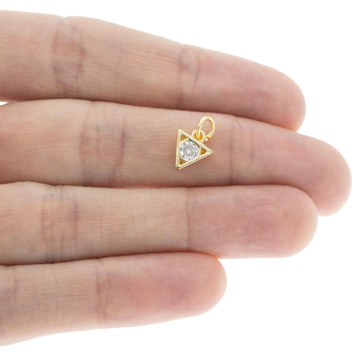 Dije triangulo con circonia 8mm