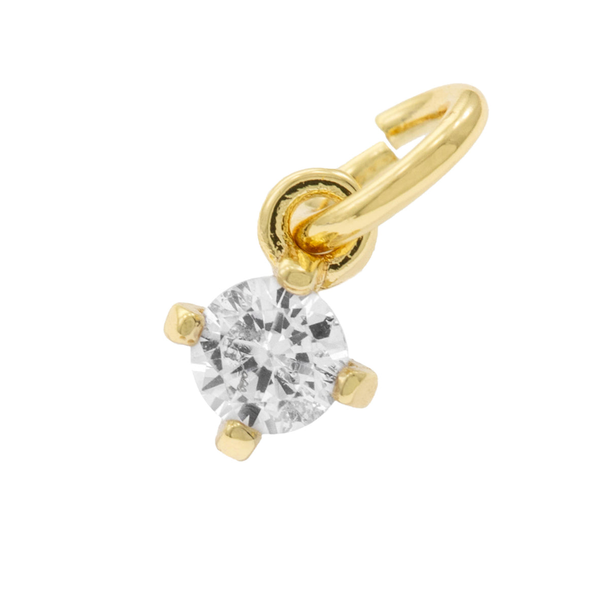 Dije circonia redonda 4mm