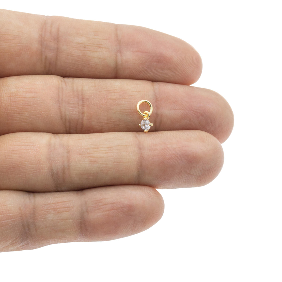 Dije circonia redonda 4mm