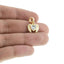 Charm corazon con alas circonia 12mm