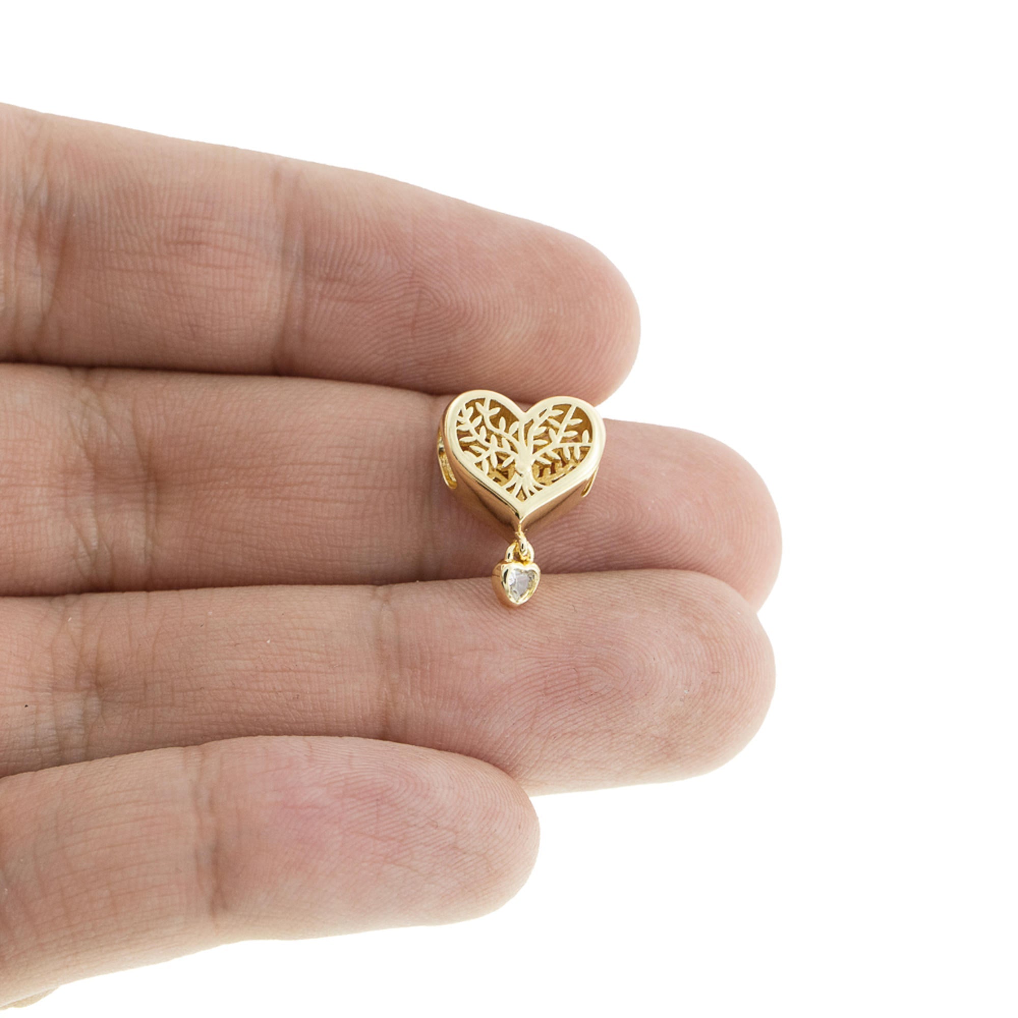Charm de corazon arbol de la vida 12mm