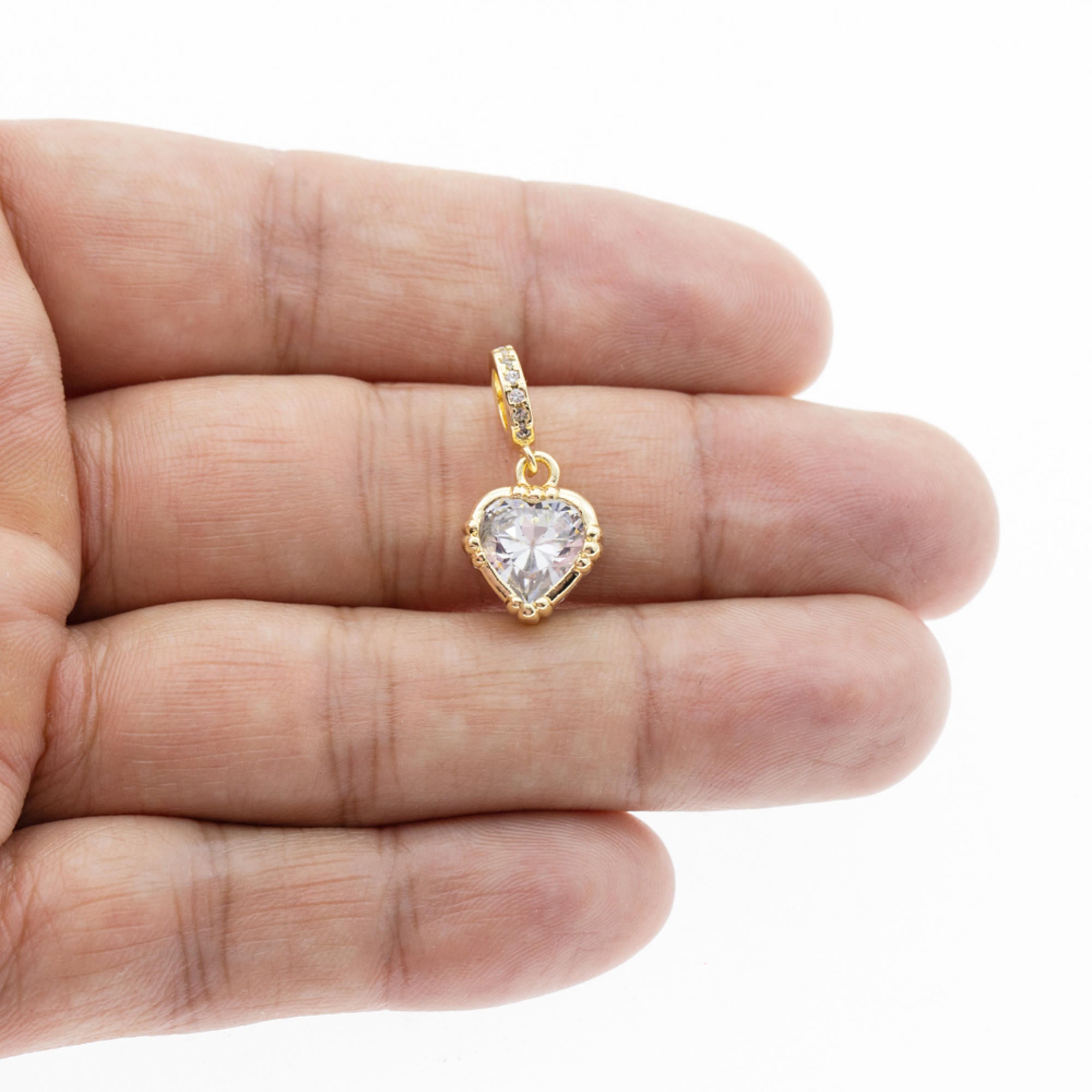 Charm de corazon circonia 11mm