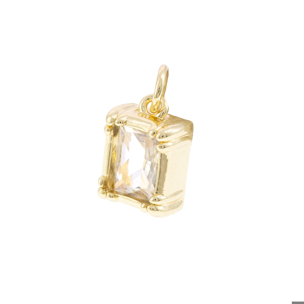 Dije circonia rectangular 10mm