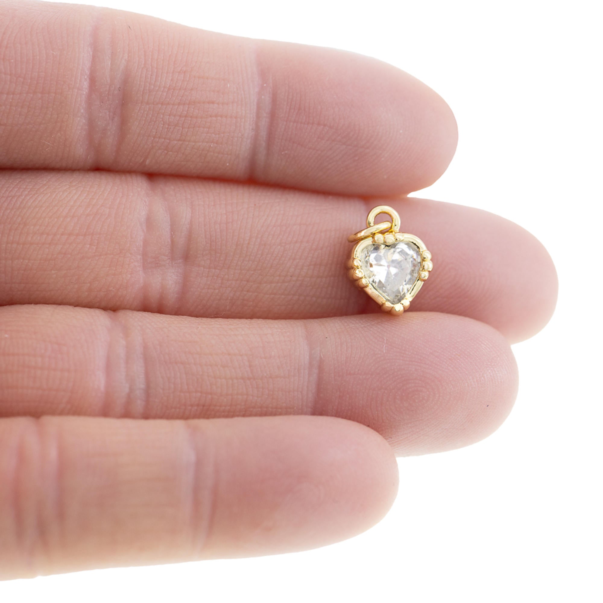 Dije de circonia corazon 9mm