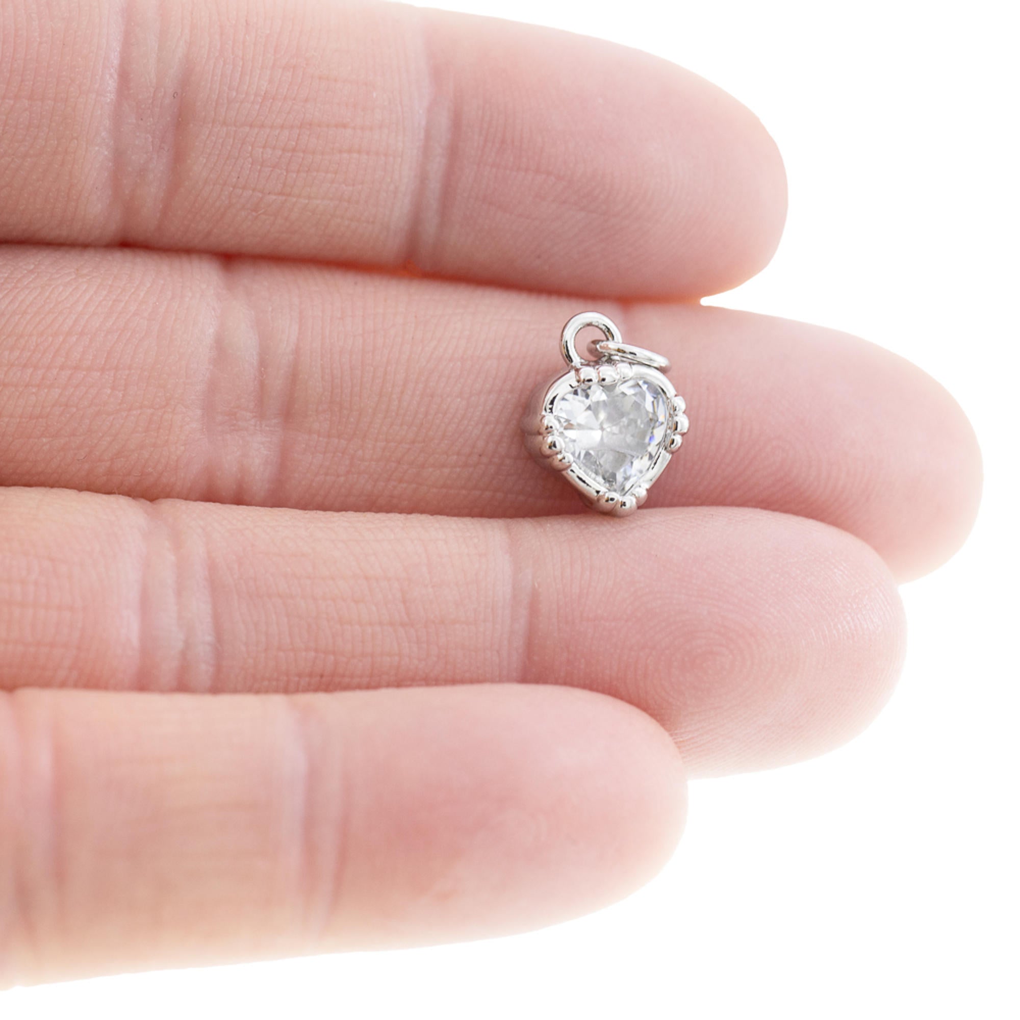 Dije de circonia corazon 9mm