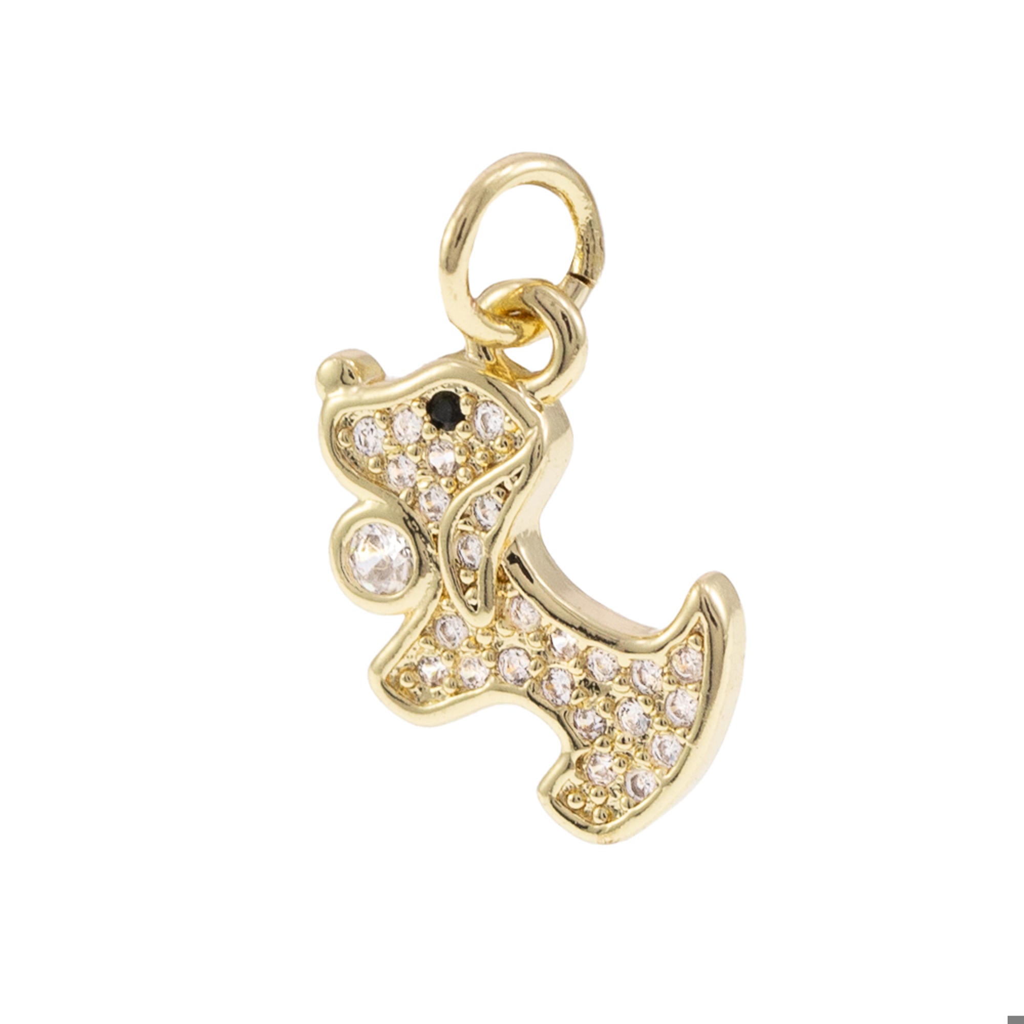 Dije de perro con circonias 9mm
