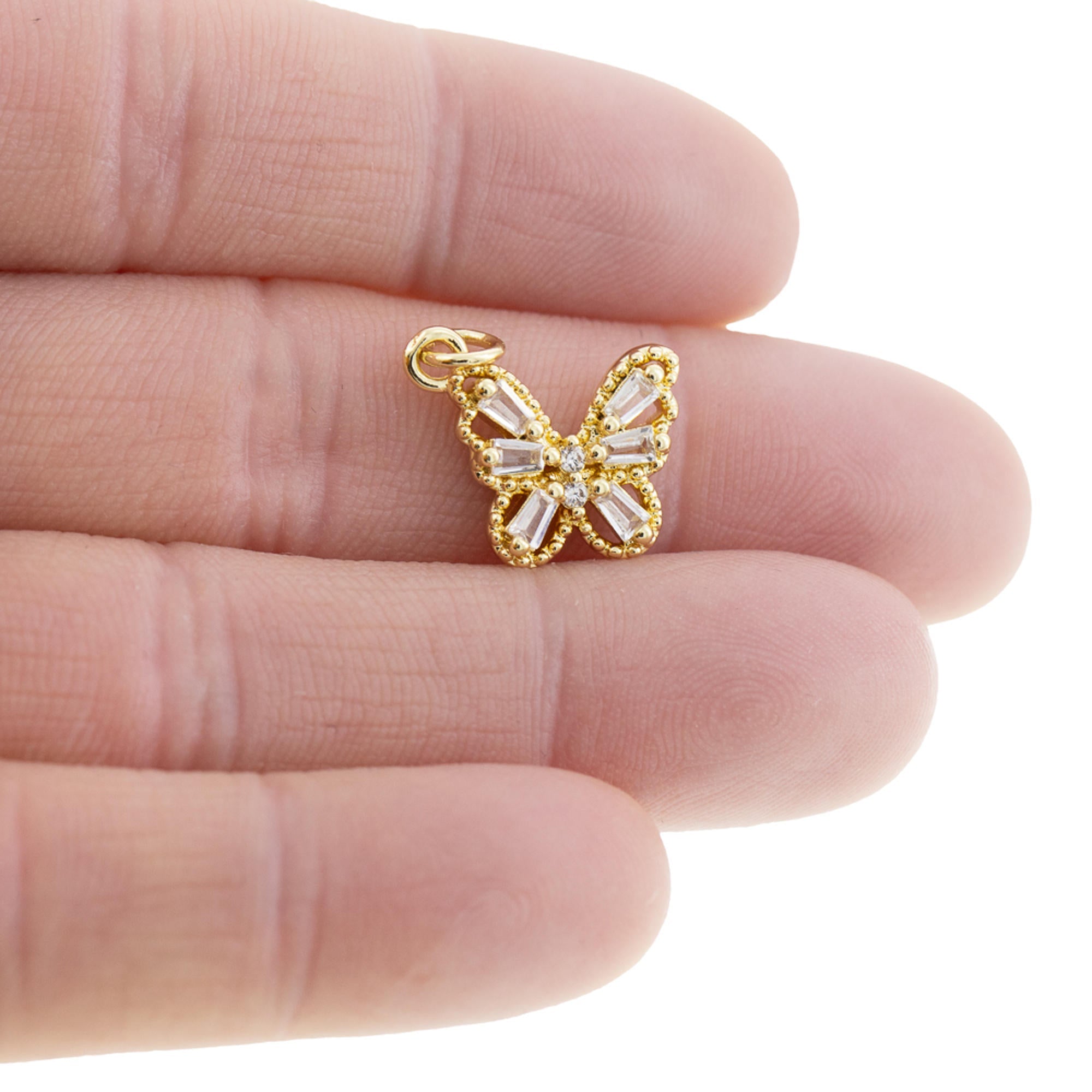 Dije de mariposa con circonias 15mm
