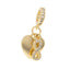 Charm de corazon e infinito circonias 10mm