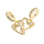 Charm de silueta de corazon con circonias 10mm