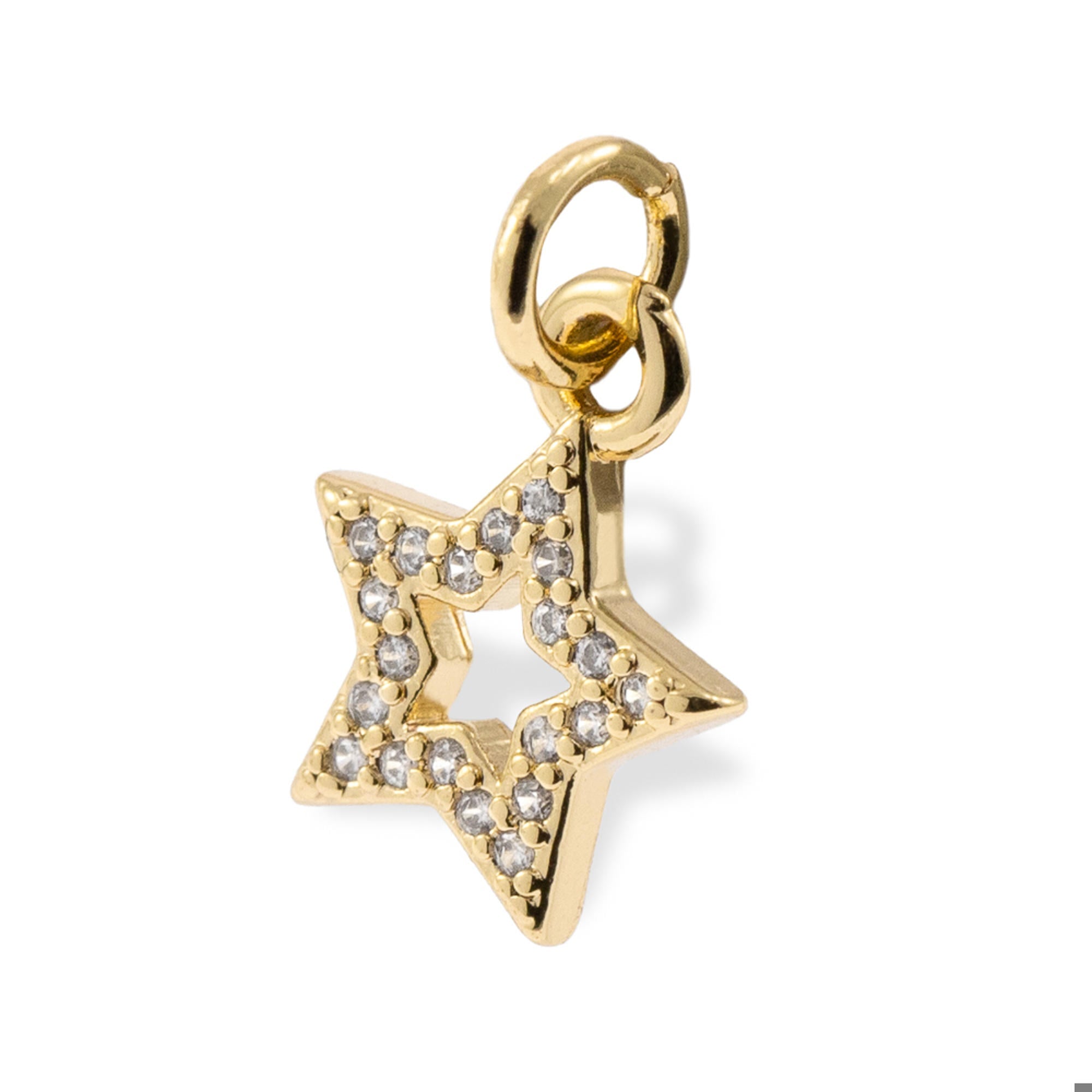 Dije de silueta estrella circonias 10mm