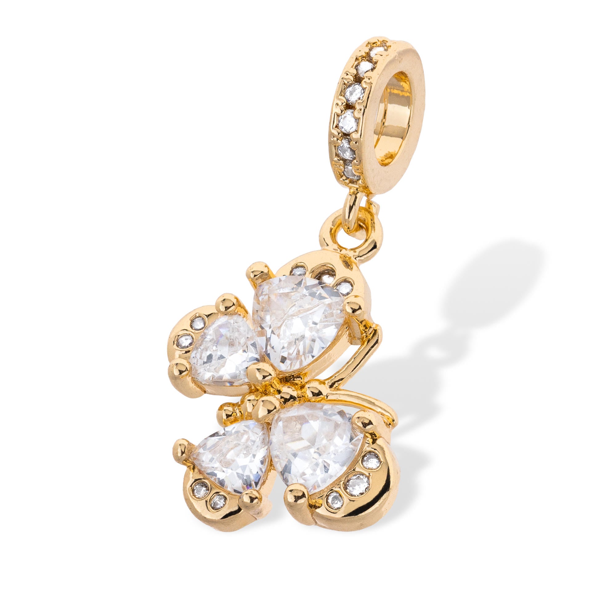 Charm de mariposa con circonias triangulares 18mm
