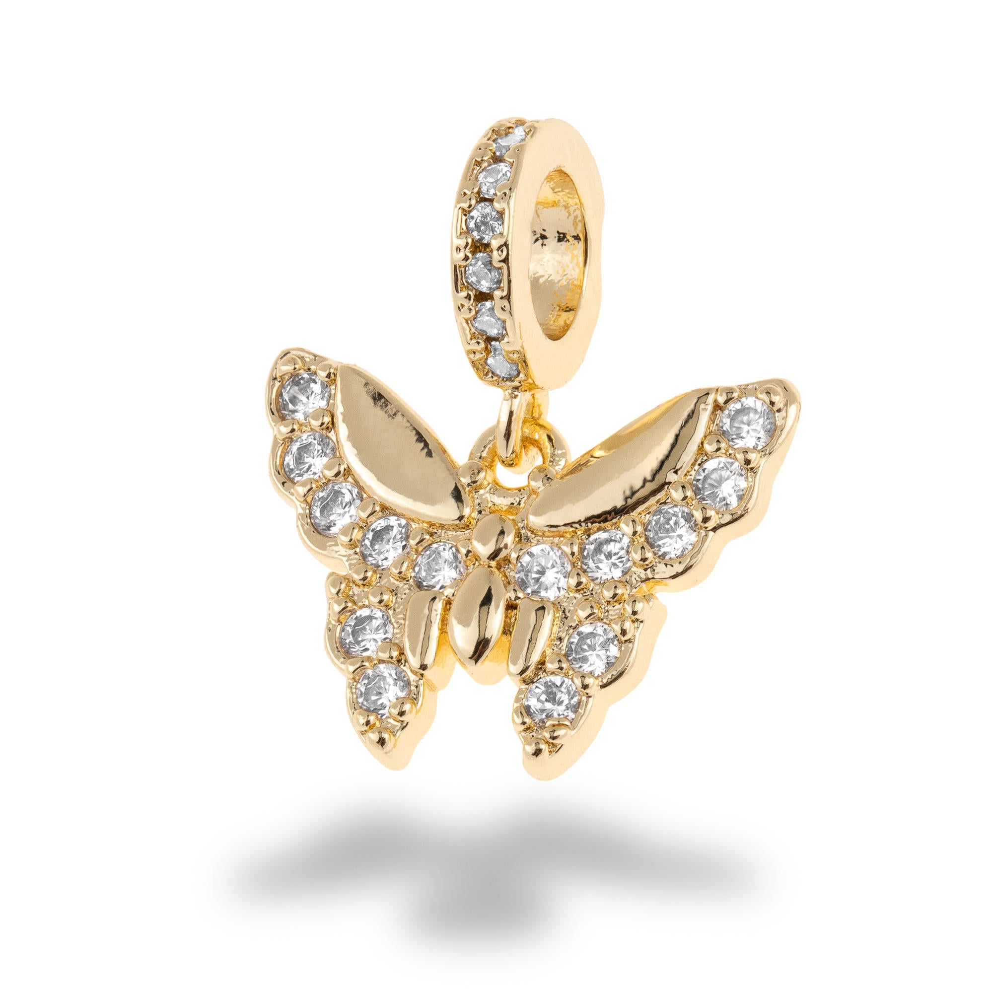 Charm de mariposa con circonias 13mm