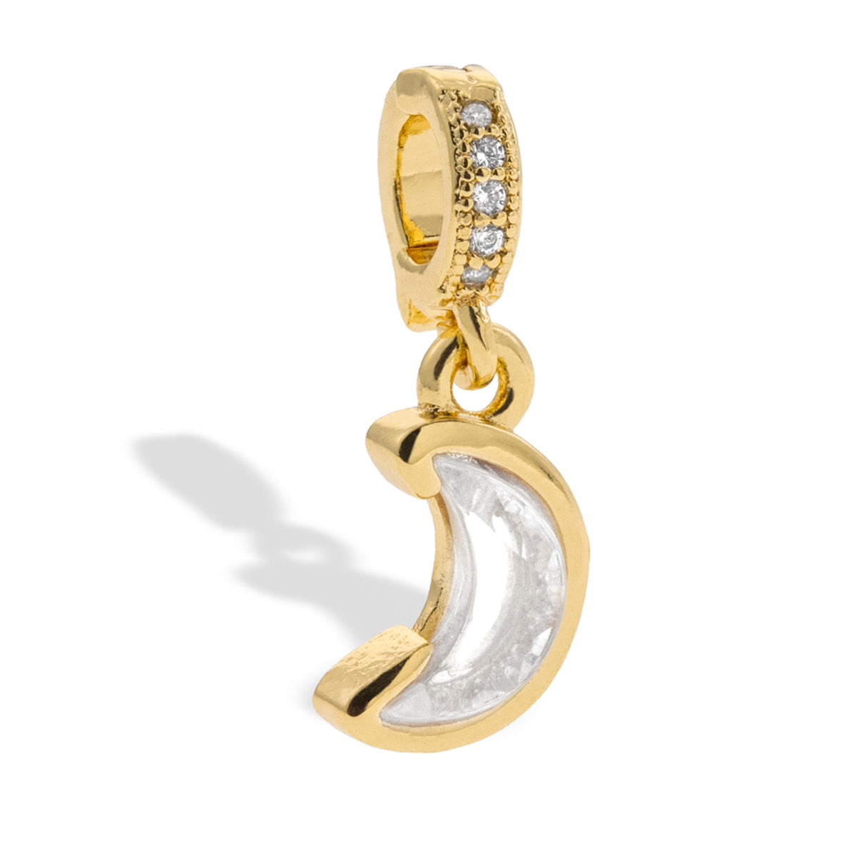 Charm de luna con circonias 13mm