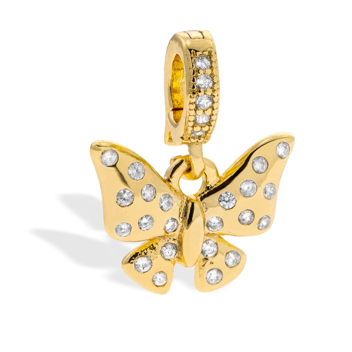 Charm de mariposa con circonias 10mm