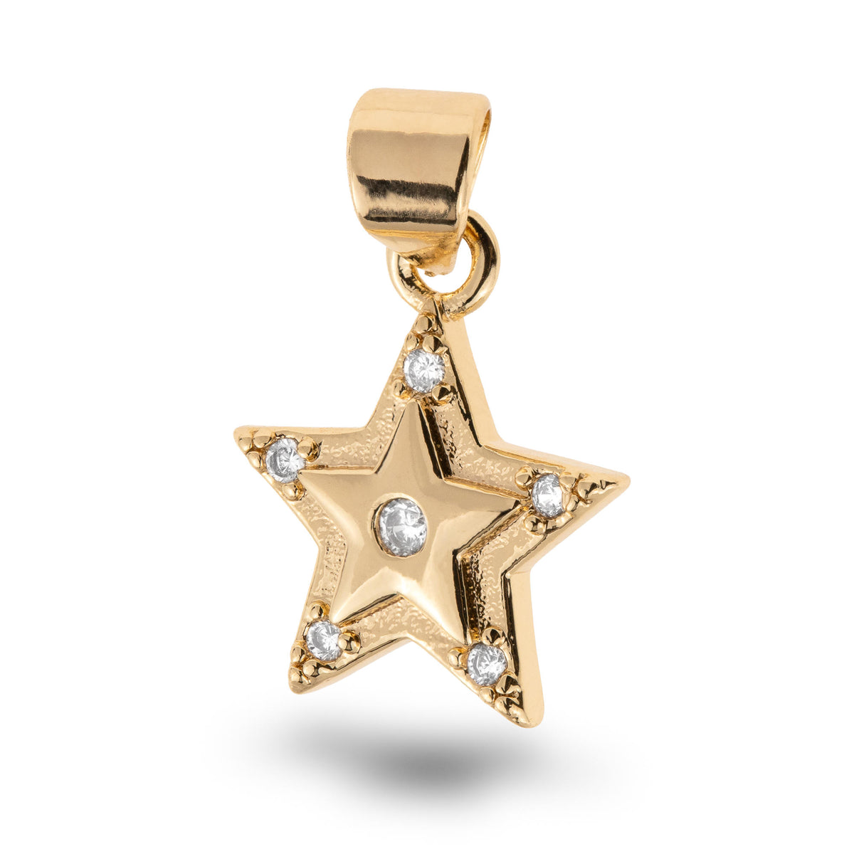Dije de estrella con circonias 14mm