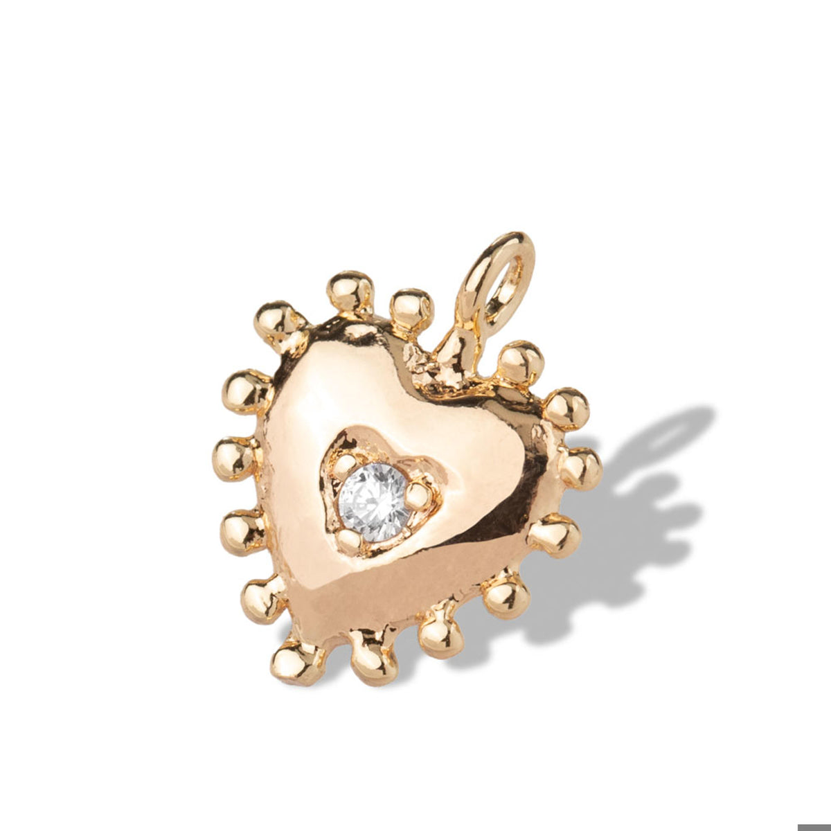 Dije de corazon con circonia 14mm