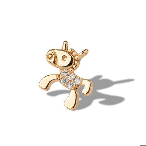 Dije unicornio con circonias 10mm