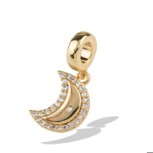 Charm luna con circonias 15mm