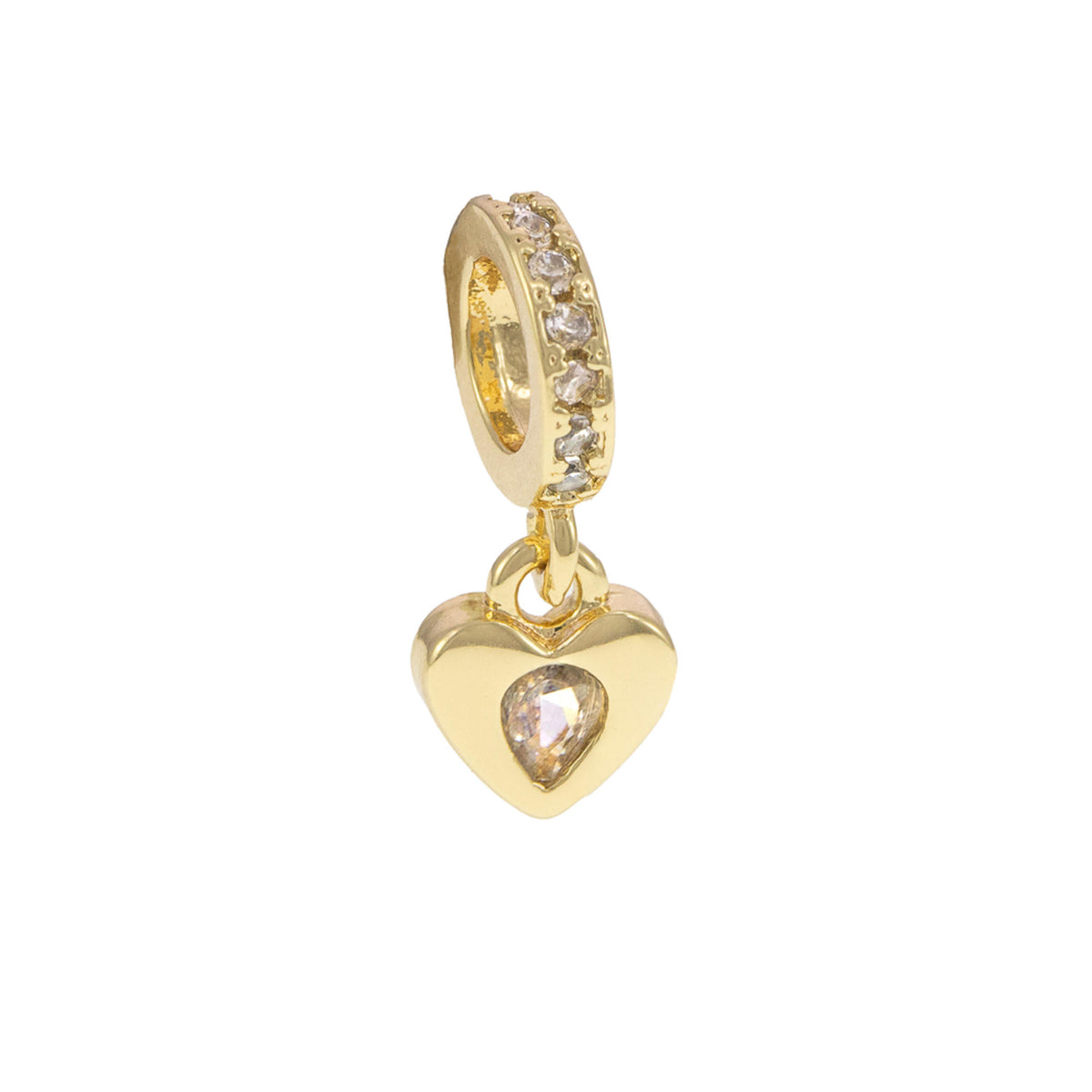 Charm corazon colgante circonias 7mm