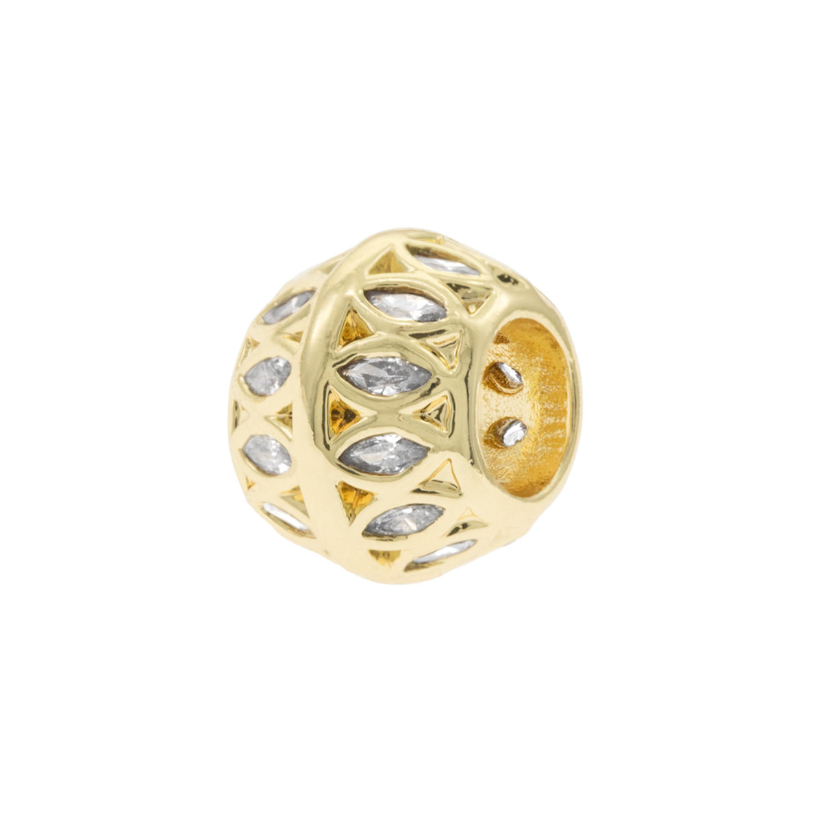 Separador de bola con circonias marquise 10mm