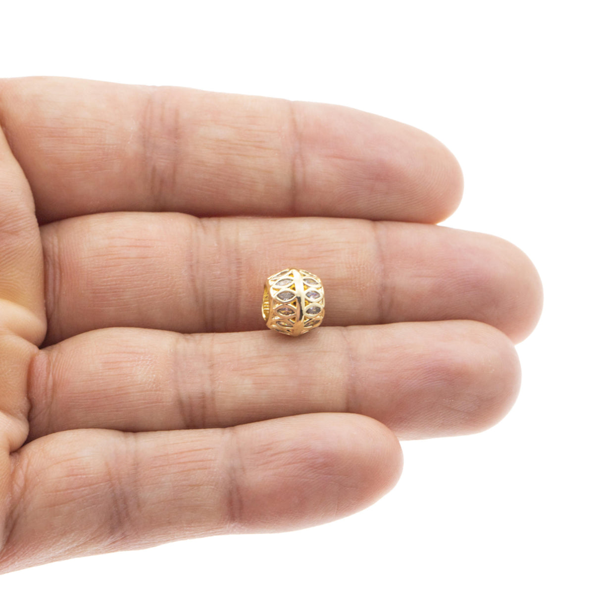 Separador de bola con circonias marquise 10mm