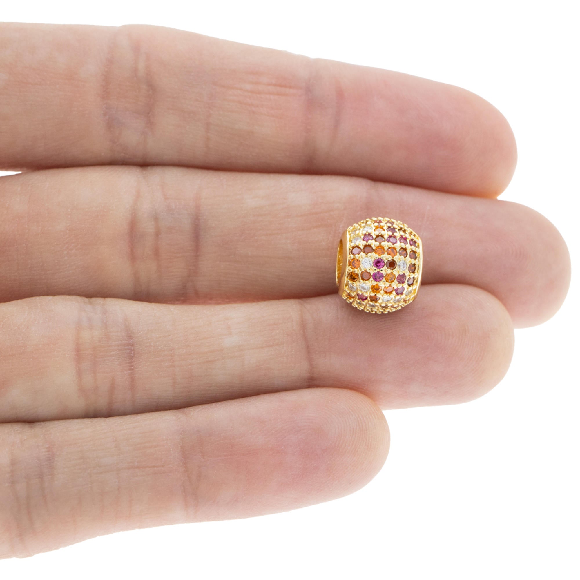Charm separador bola circonias multicolor 10mm