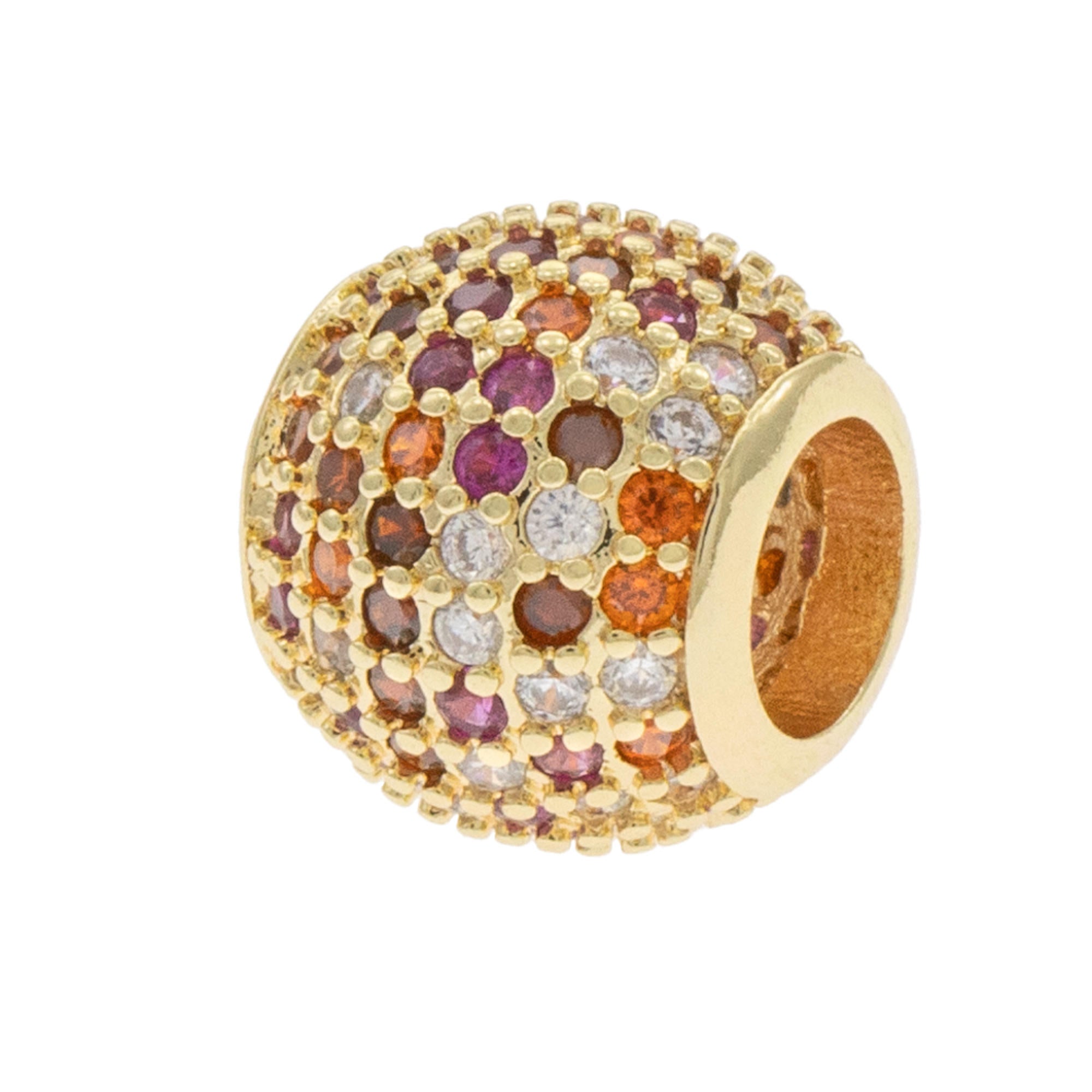 Charm separador bola circonias multicolor 10mm