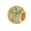 Charm separador bola circonias verdes 10mm