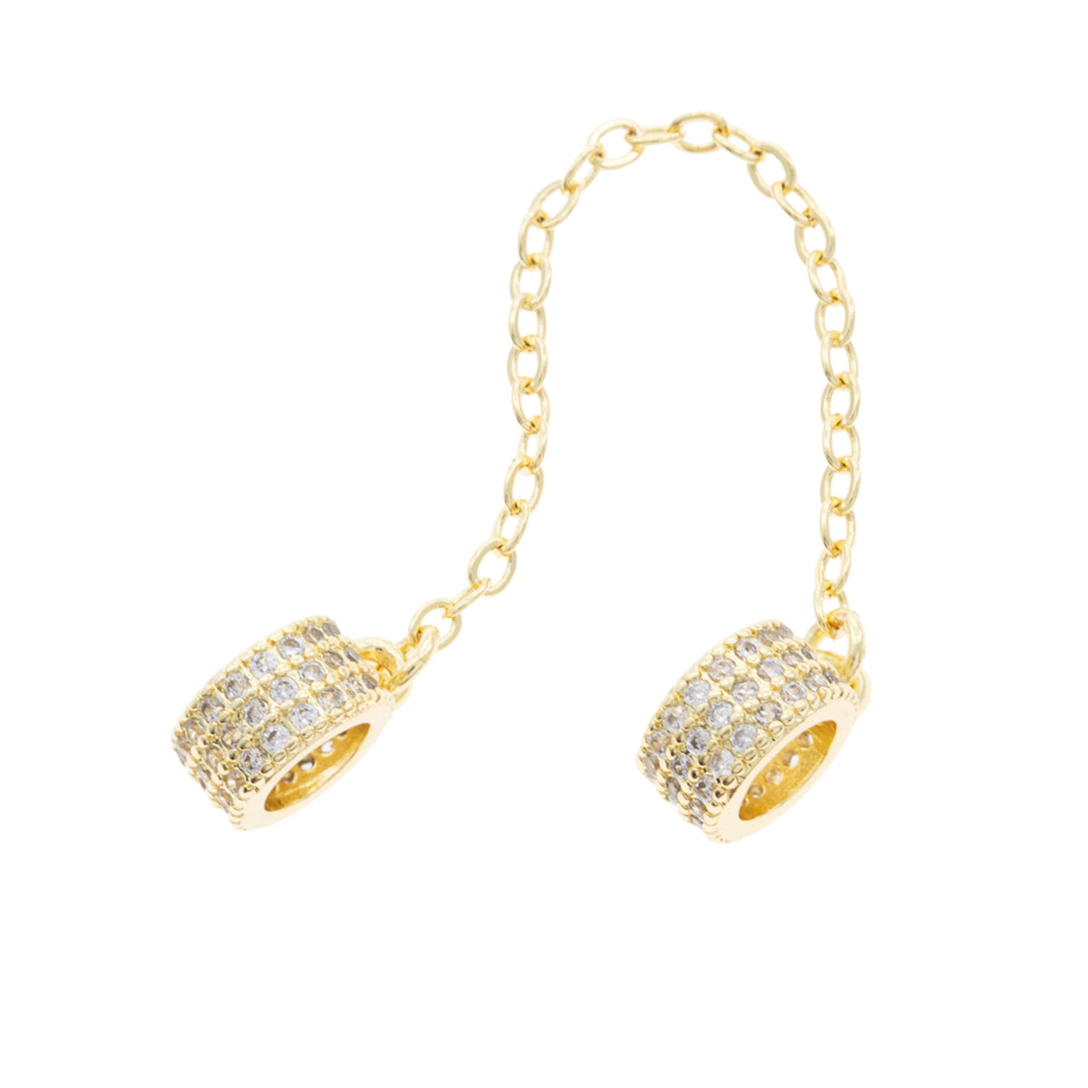 Charm con cadena de seguridad y circonias 5cm