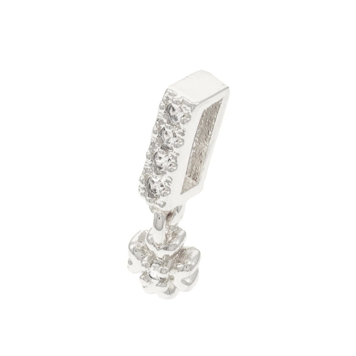 Dije de trebol colgante circonias 9mm