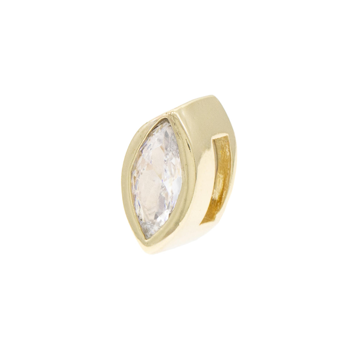 Dije oval con circonia marquise 12mm
