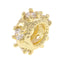Charm rondel corazones lisos circonias 10mm