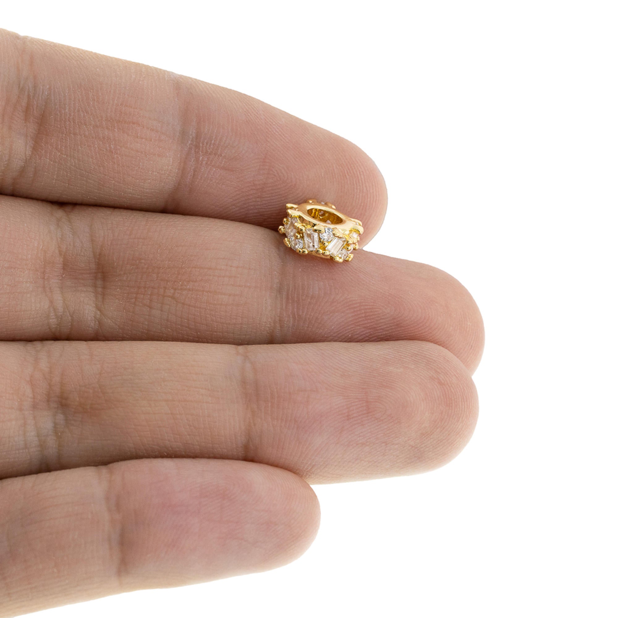 Charm separador circonias baguette 11mm
