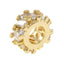 Charm rondel circonias baguette 11mm