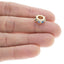 Charm rondel circonias azules tipo baguette 11mm