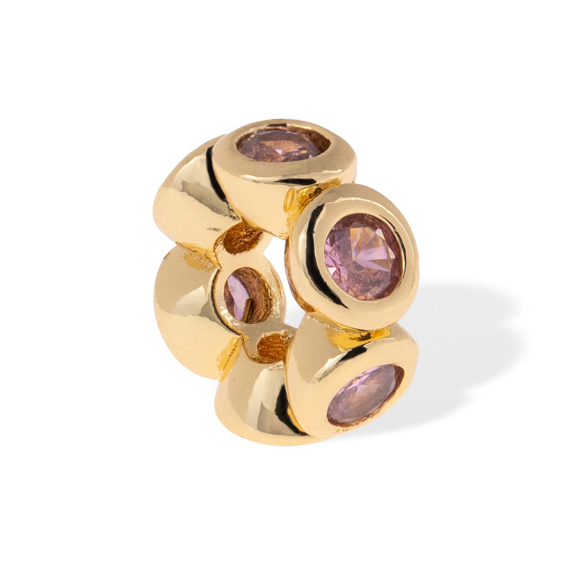 Charm separador de circulos con circonias 10mm